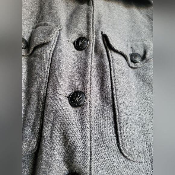 Vintage Rag & Bone Gray Black Utility Military Jacket Sz 8 Cotton - Picture 4 of 11